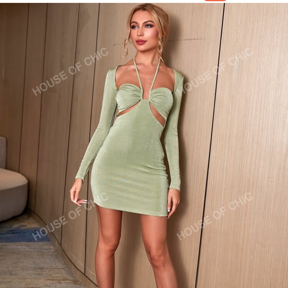 Dress set with top sleeves